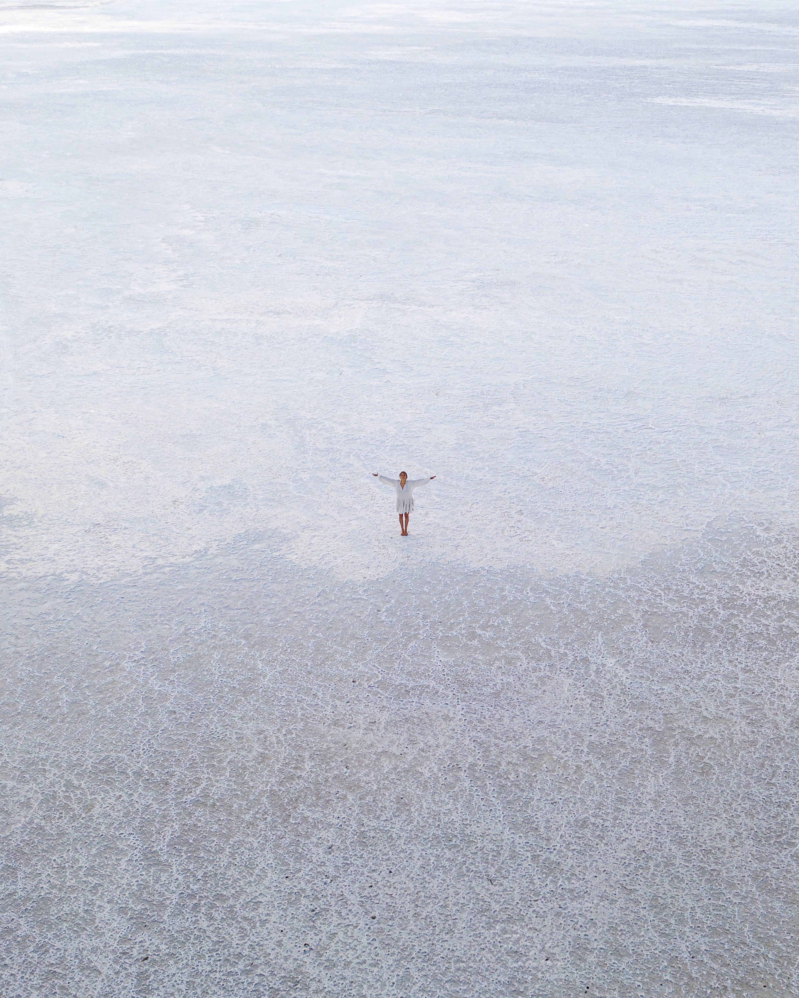 A salt lake in Lemnos, Greece