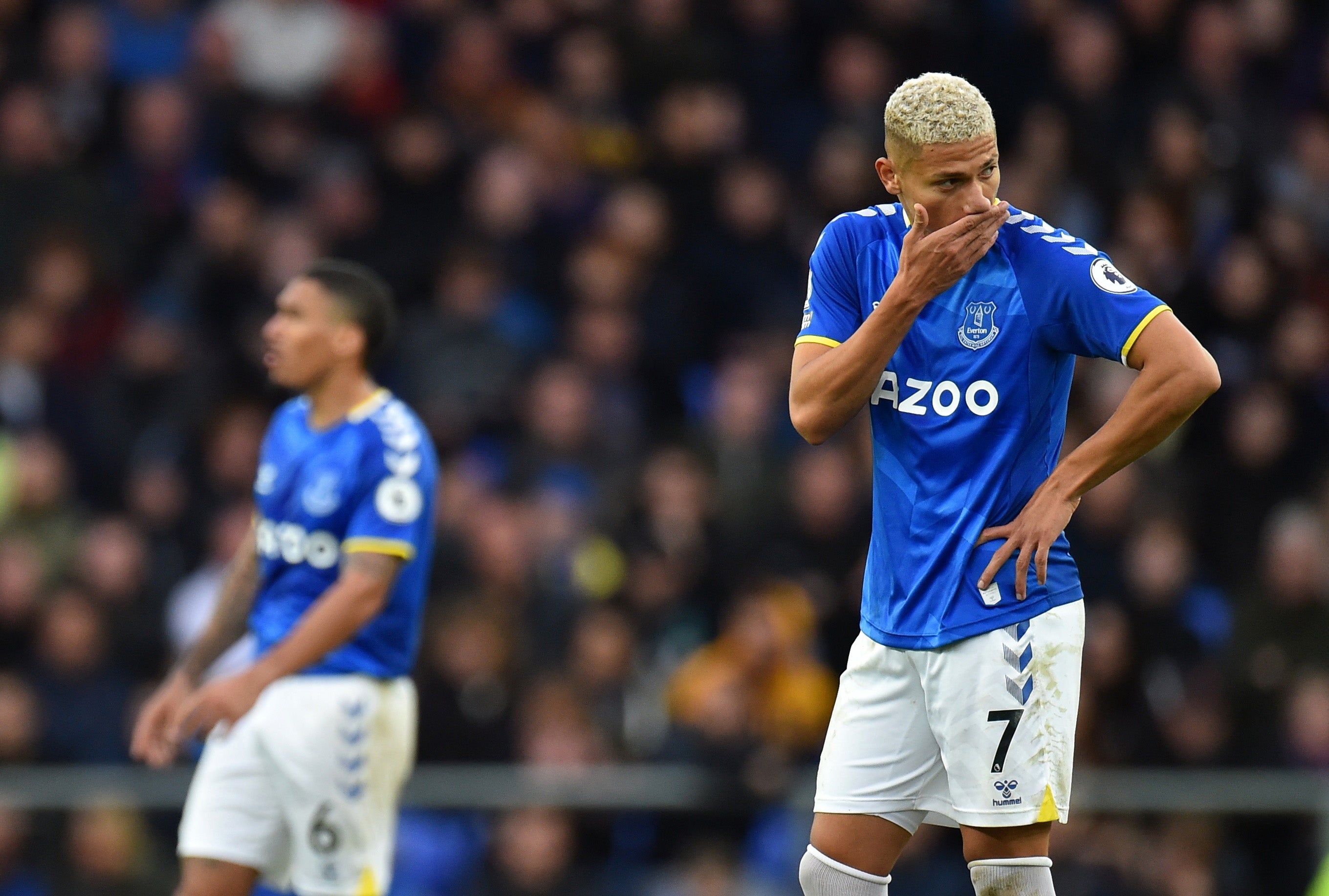 Toffees stuck: Everton enter the weekend inside the relegation zone