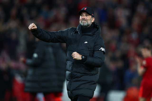 <p>‘I’m in love with him and I feel fine,’ – Klopp has agreed to four more years in front of the Kop  </p>