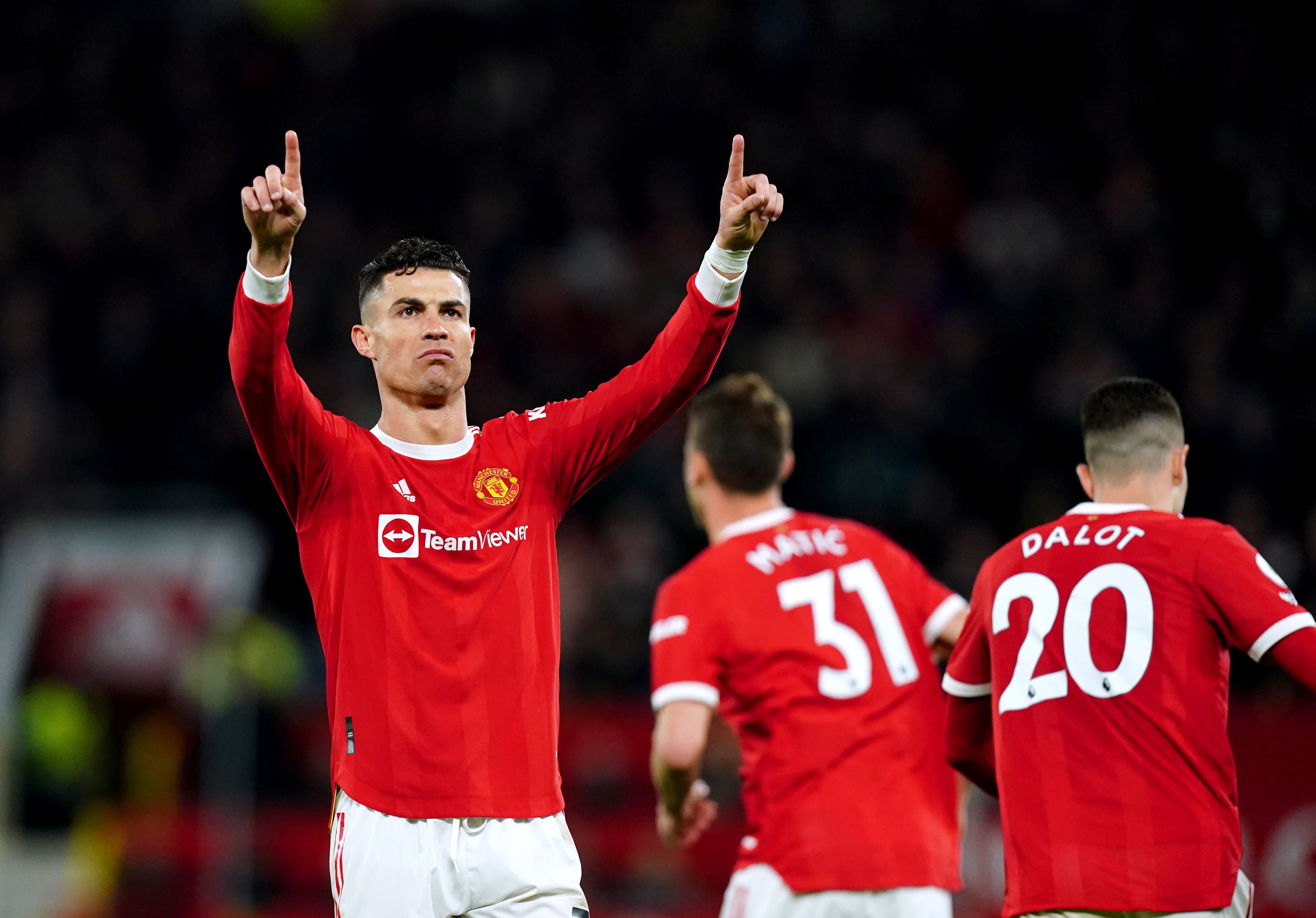 Cristiano Ronaldo celebrates scoring