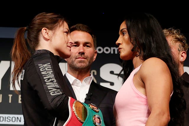 <p>Katie Taylor (left) and Amanda Serrano are the first female boxers to headline Madison Square Garden</p>