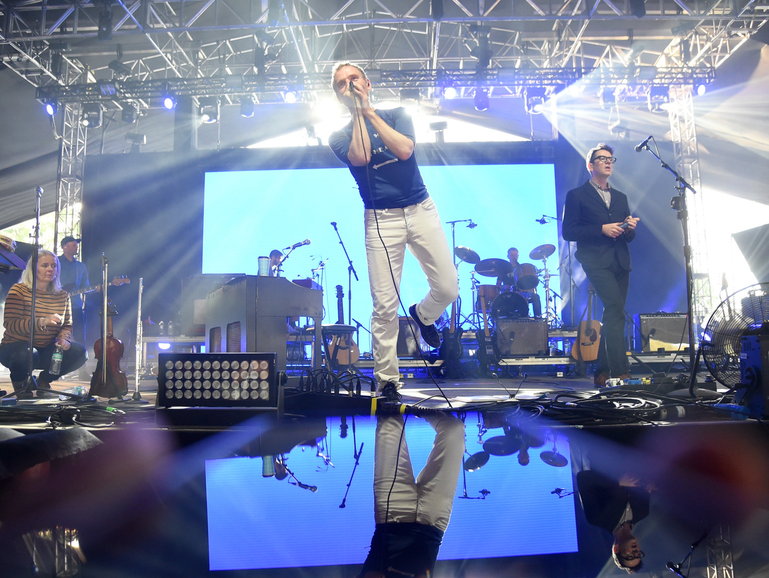 Belle and Sebastian performing in 2017