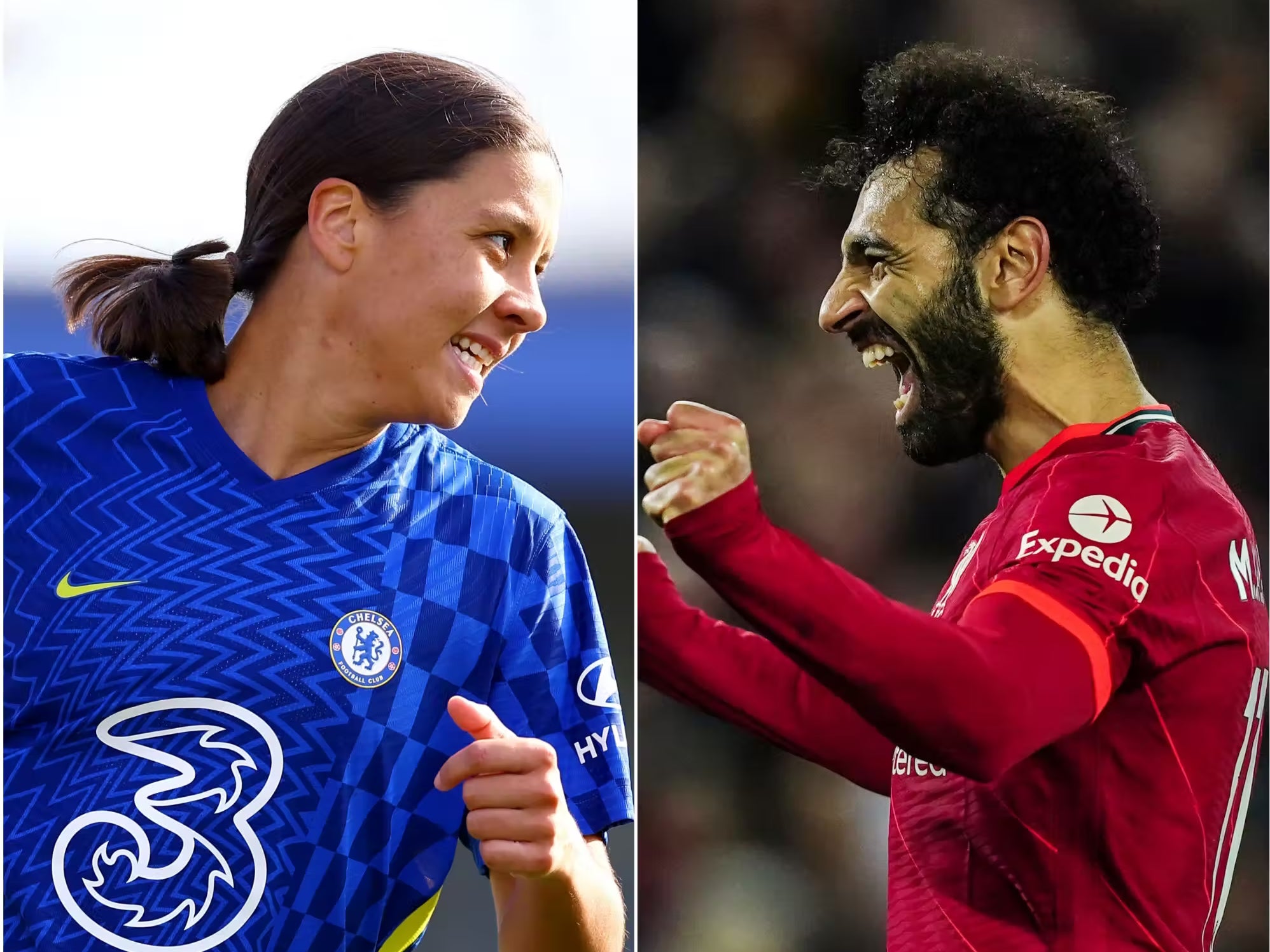 Sam Kerr and Mohamed Salah are set to receive their awards at the Footballer of the Year dinner in London on May 5 (Jacques Feeney/Mike Egerton/PA)