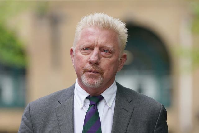 Three-time Wimbledon champion Boris Becker arrives for sentencing at Southwark Crown Court (Kirsty O’Connor/PA)