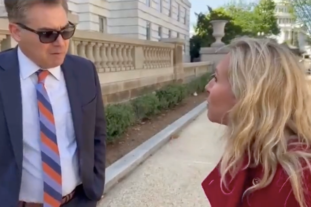 <p>Marjorie Taylor Greene squares off with CNN’s Jim Acosta over his questions about her text message exchange with Mark Meadows after the 6 January insurrection.</p>