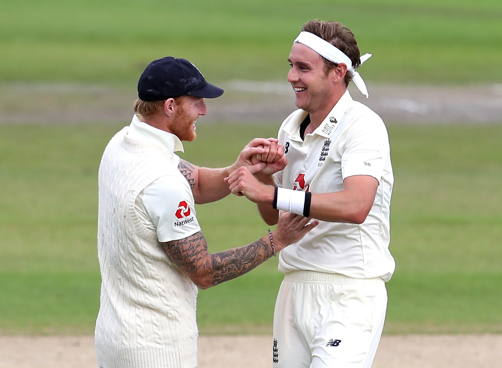 File photo dated 25-07-2020 of England’s Stuart Broad (right) celebrates with Ben Stokes. Ben Stokes has been appointed as England’s new Test captain and says he is �honoured� to accept the role. Stokes takes over from Joe Root, who quit earlier this month after five years and a record 64 games in charge. Issue date: Thursday April 28, 2022.