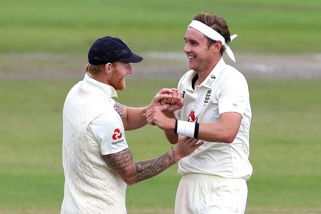 File photo dated 25-07-2020 of England’s Stuart Broad (right) celebrates with Ben Stokes. Ben Stokes has been appointed as England’s new Test captain and says he is �honoured� to accept the role. Stokes takes over from Joe Root, who quit earlier this month after five years and a record 64 games in charge. Issue date: Thursday April 28, 2022.