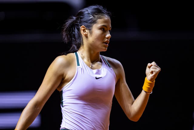 Emma Raducanu made an excellent start to her Madrid Open campaign (Tom Weller/dpa via AP)