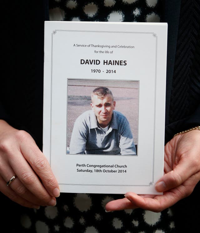 David Haines was killed in 2014 (Danny Lawson/PA)