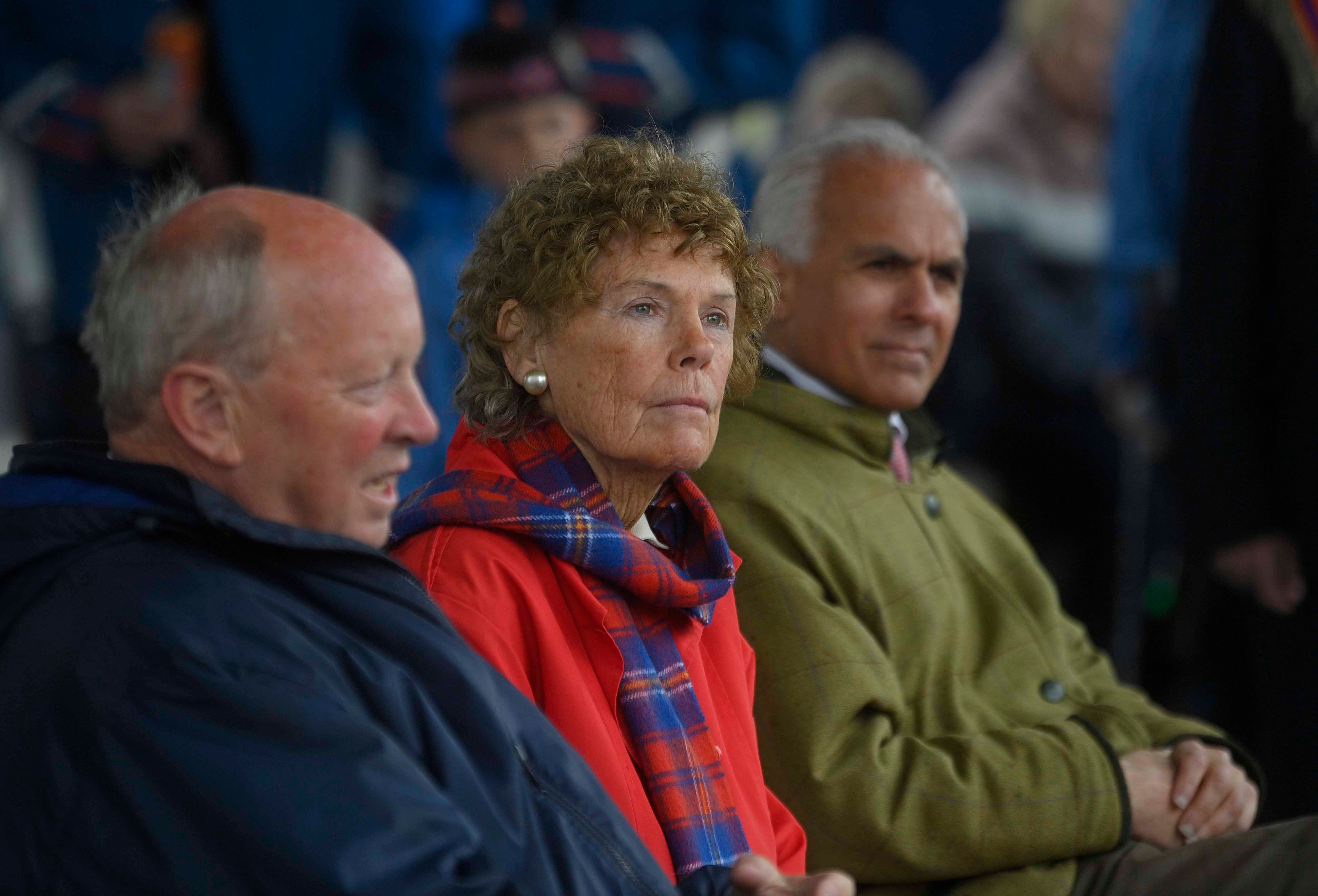 Politics Brexit Rally.Anti Protocal Rally in Ballymena, County Antrim. Jim Allister of The TUV , Baroness Kate Hoey and Ben Habib wait to speak during the Anti Protocal rally in Ballymena County Antrim. Saturday 30th April 2022. Picture Mark Marlow