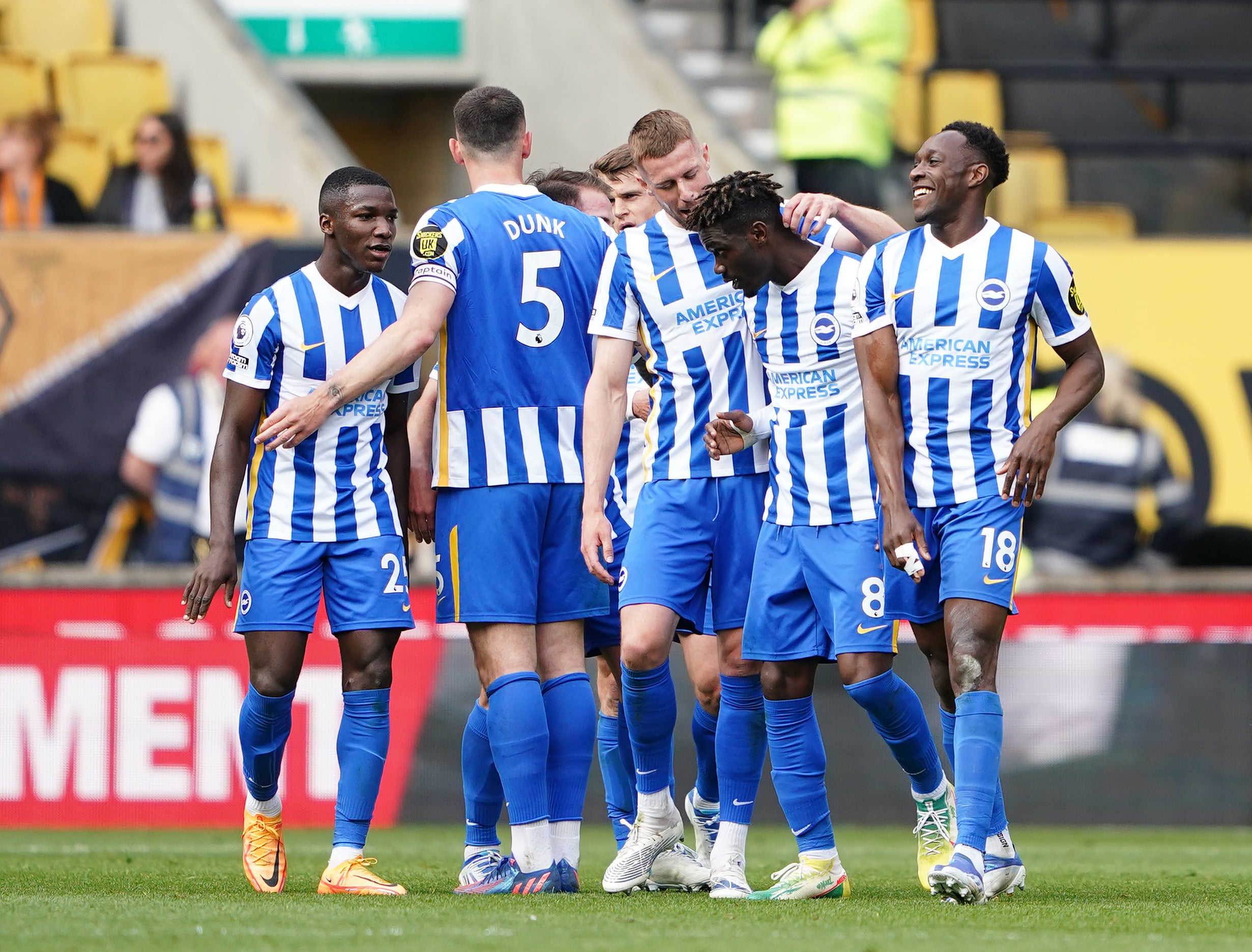 Brighton strolled to victory at Molineux on Saturday (Zac Goodwin/PA)