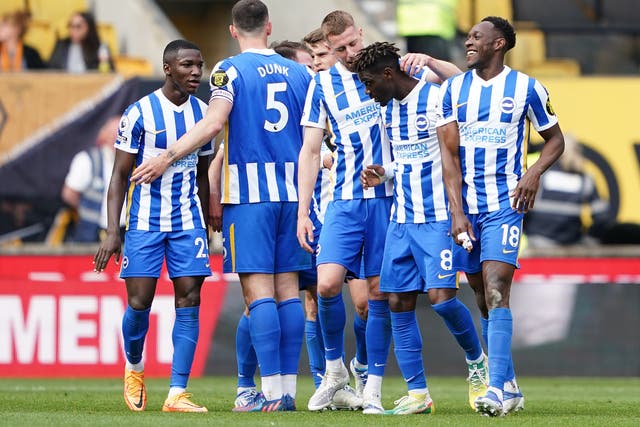 Brighton strolled to victory at Molineux on Saturday (Zac Goodwin/PA)