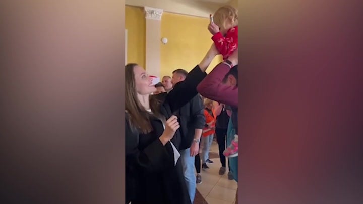 Hollywood star Angelina Jolie makes surprise visit to Ukraine’s medical institute