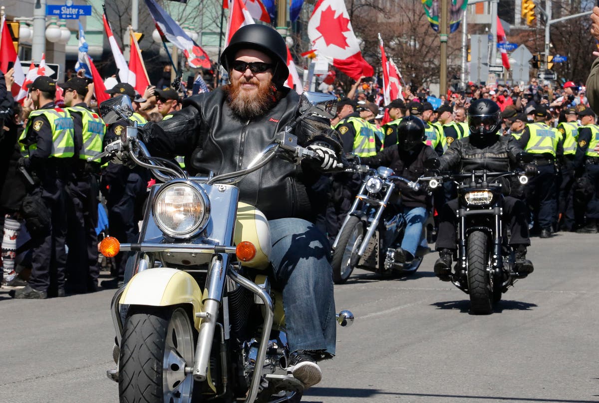 Motorcycles rumble through Canadian capital under police eye