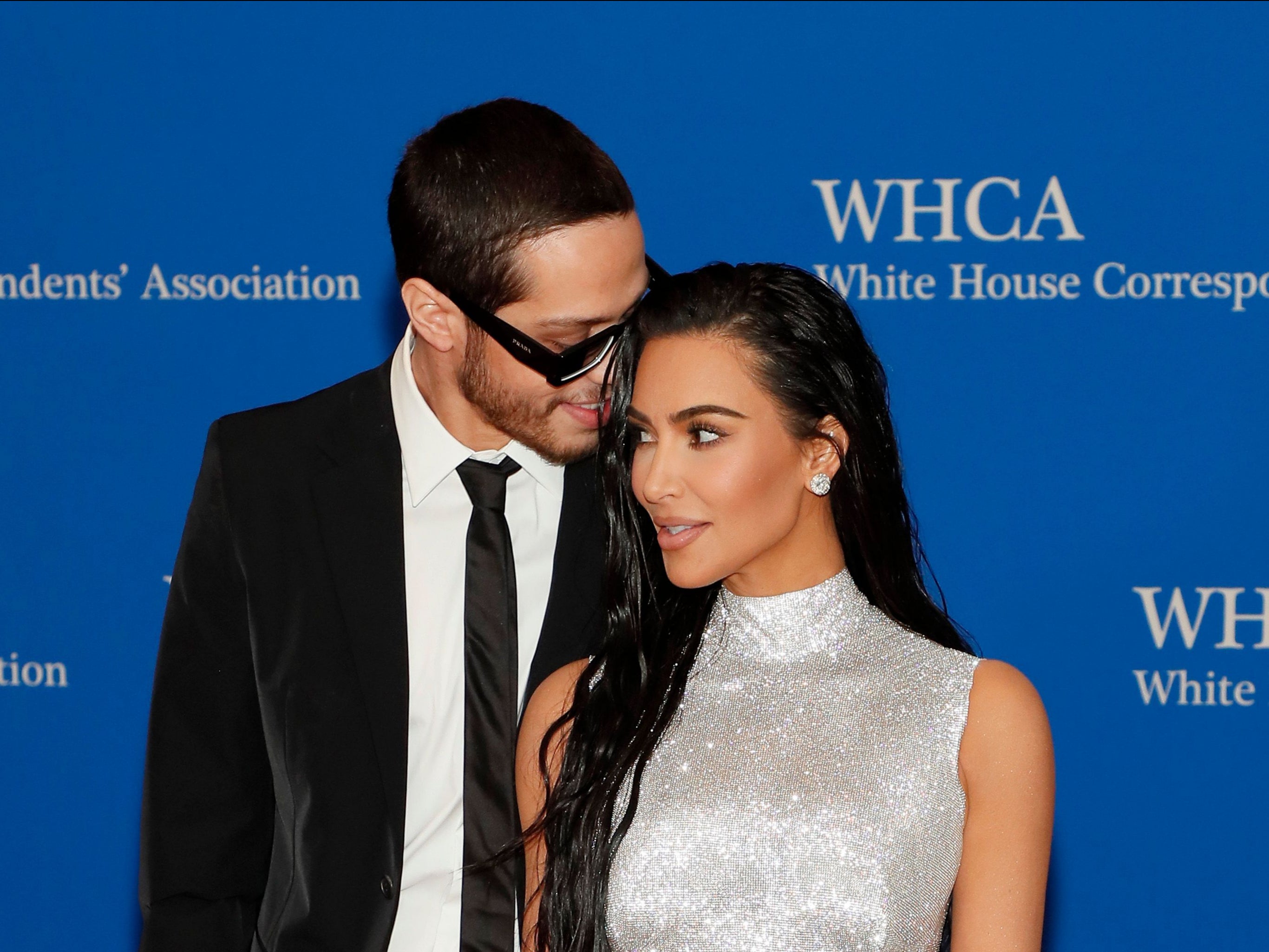 Pete Davidson and Kim Kardashian attend the 2022 White House Correspondents' Association Dinner at Washington Hilton on April 30, 2022