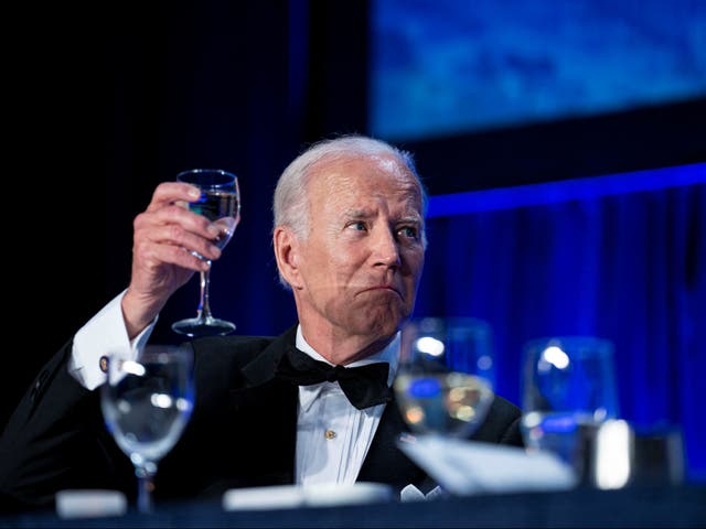 <p>President Joe Biden  at the White House Correspondents’ Association Dinner in 2022 </p>