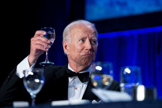 <p>President Joe Biden  at the White House Correspondents’ Association Dinner in 2022 </p>