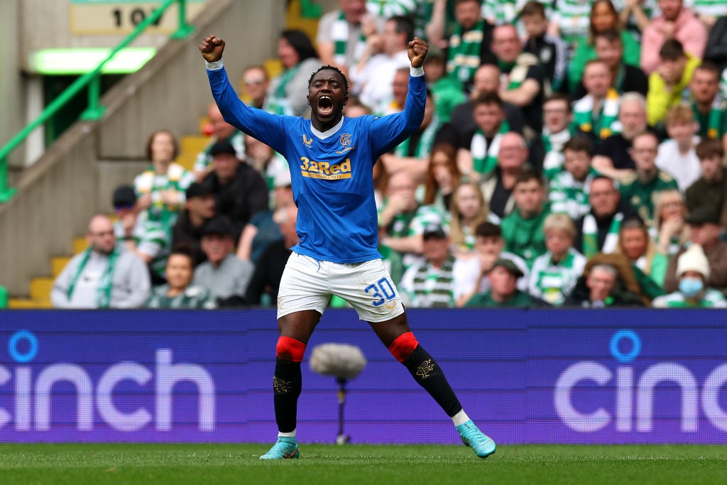 Fashion Sakala equalised late on and then hit the post for Rangers