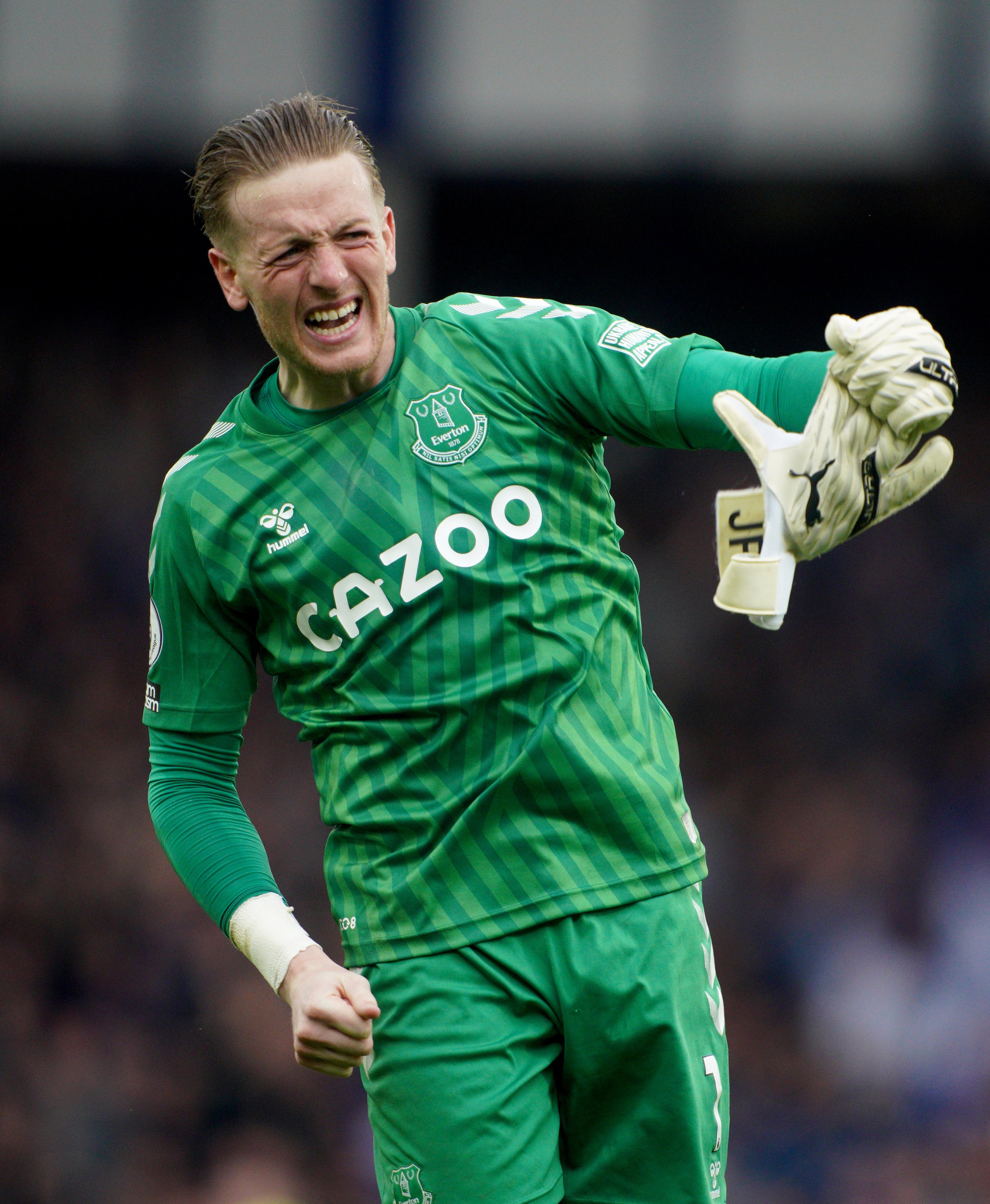 Jordan Pickford was outstanding for Everton in the second half (Peter Byrne/PA