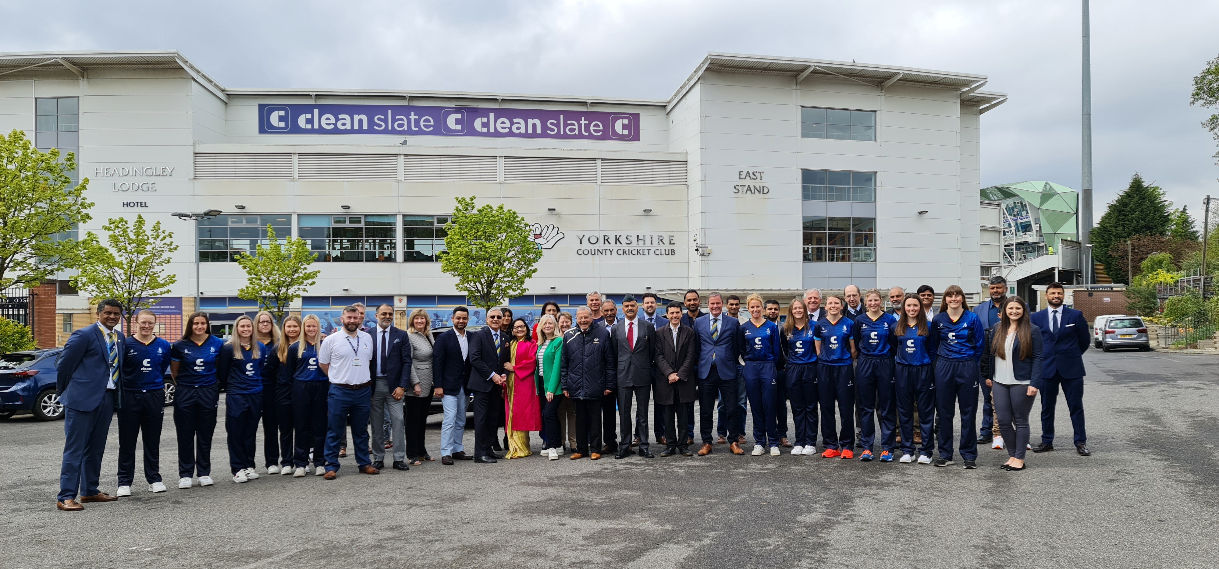 Branding of Indian firm Clean Slate Studioz was unveiled at Headingley (Handout)