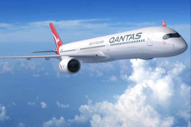 <p>Long haul: Artist’s impression of Qantas Airbus A350-1000 jet, to be used in Project Sunrise, non-stop from London to Sydney </p>