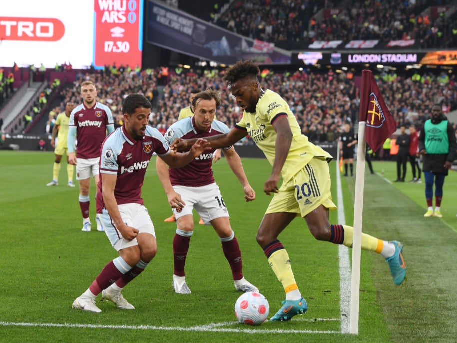 Tavares in action against West Ham on Sunday