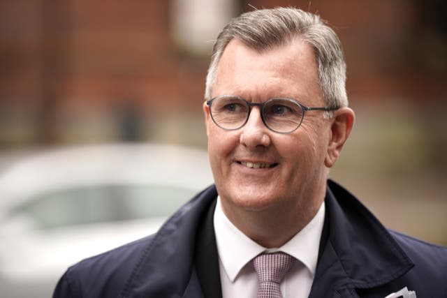 DUP Leader Sir Jeffrey Donaldson said he is looking forward to leading his party into a new Stormont Executive, but only after issues around the protocol have been addressed (PA)