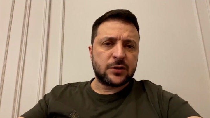 <p>Humanitarian corridor 'working for first time' says Volodymyr Zelensky</p>