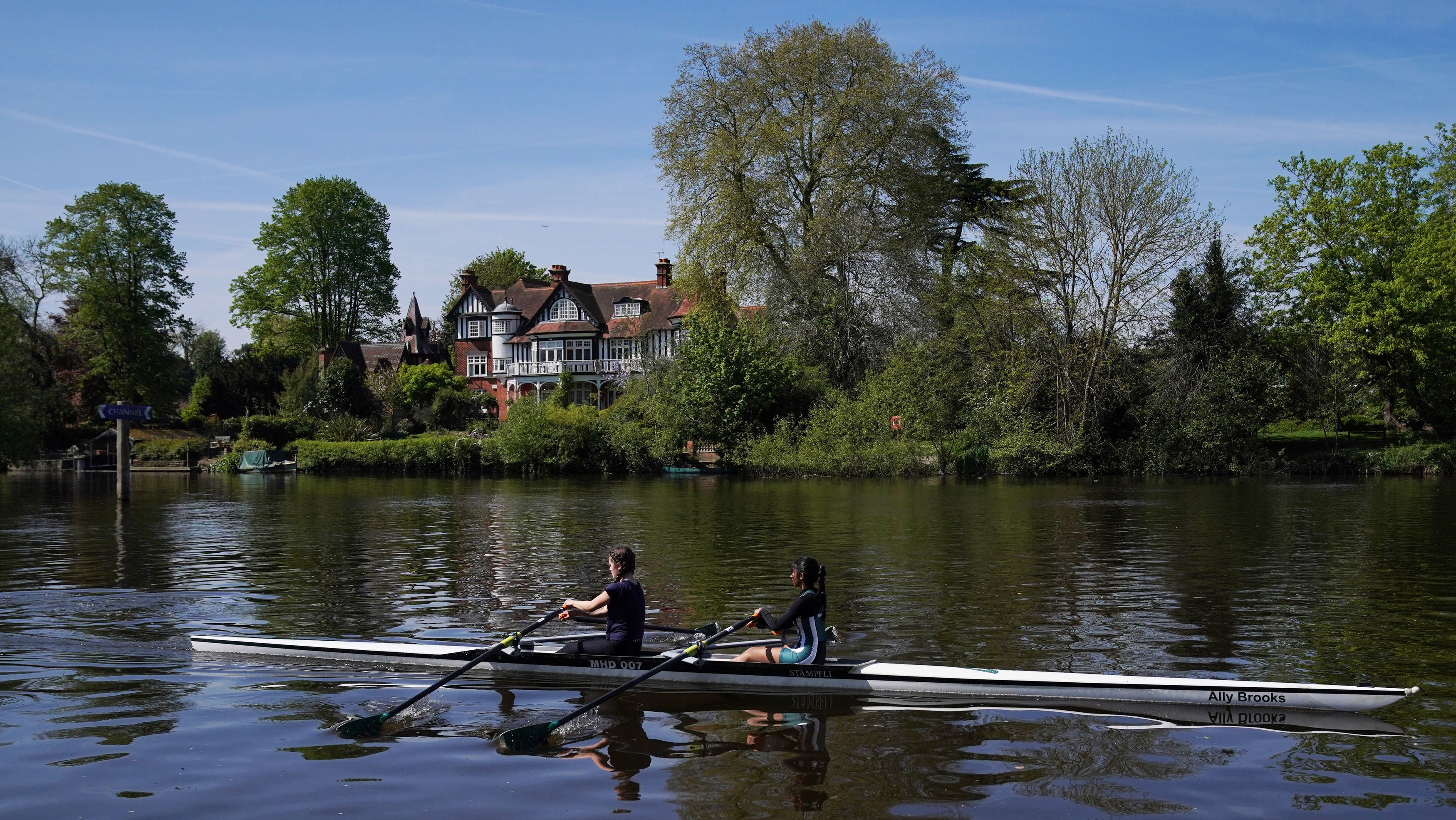 Rowers on the River Thames near Maidenhead, Berkshire, last week