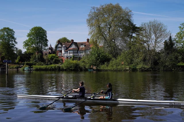 <p>Rowers on the River Thames near Maidenhead, Berkshire, last week </p>
