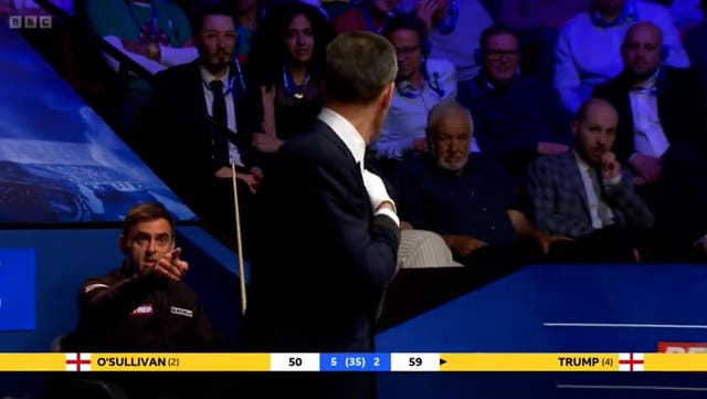 <p>Ronnie O’Sullivan fumes at referee’s warning in World Snooker Championship final</p>