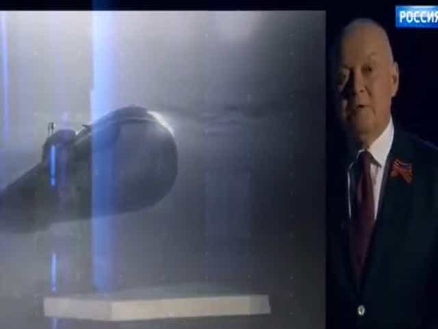 <p>Dmitry Kiselyov claimed the  Poseidon underwater drone would trigger a radioactive tidal wave</p>