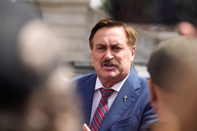 <p>Mike Lindell, who had his phone seized by the FBI on Tuesday </p>