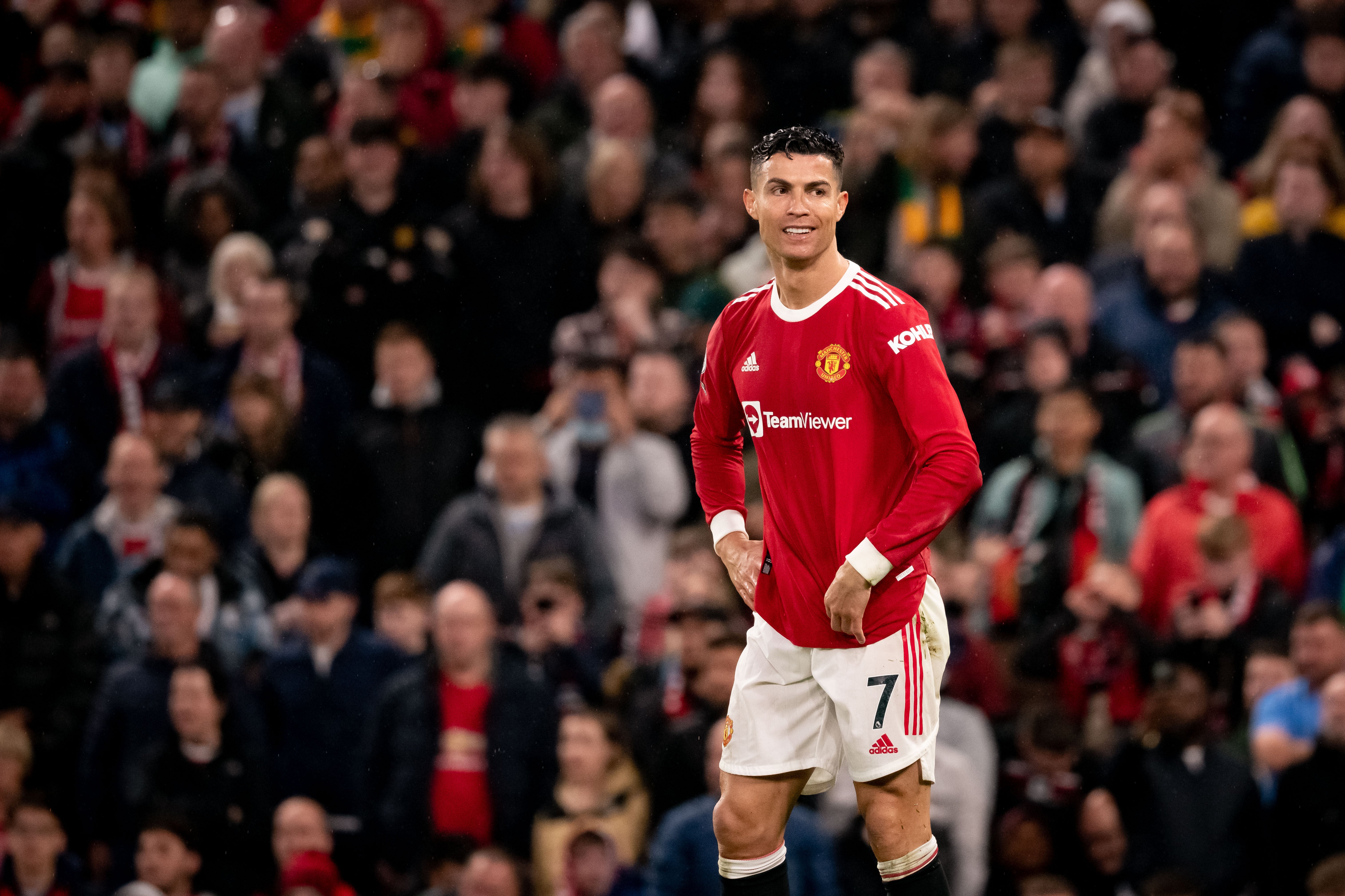 Cristiano Ronaldo of Manchester United looks disappointed during the  News Photo - Getty Images