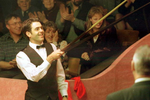 Ronnie O’Sullivan took just over five minutes to complete a 147 break in 1997 (PA)