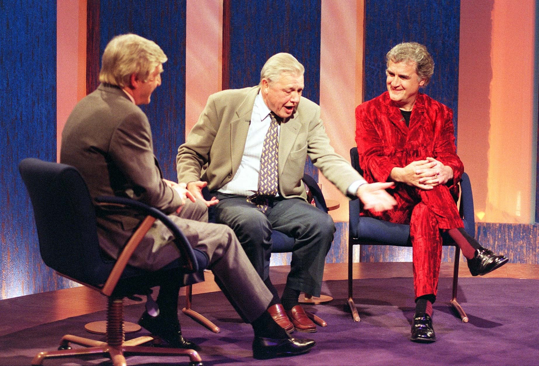 Sir Billy chats to Michael Parkinson and Sir David Attenborough in a 1998 appearance (BBC/PA)