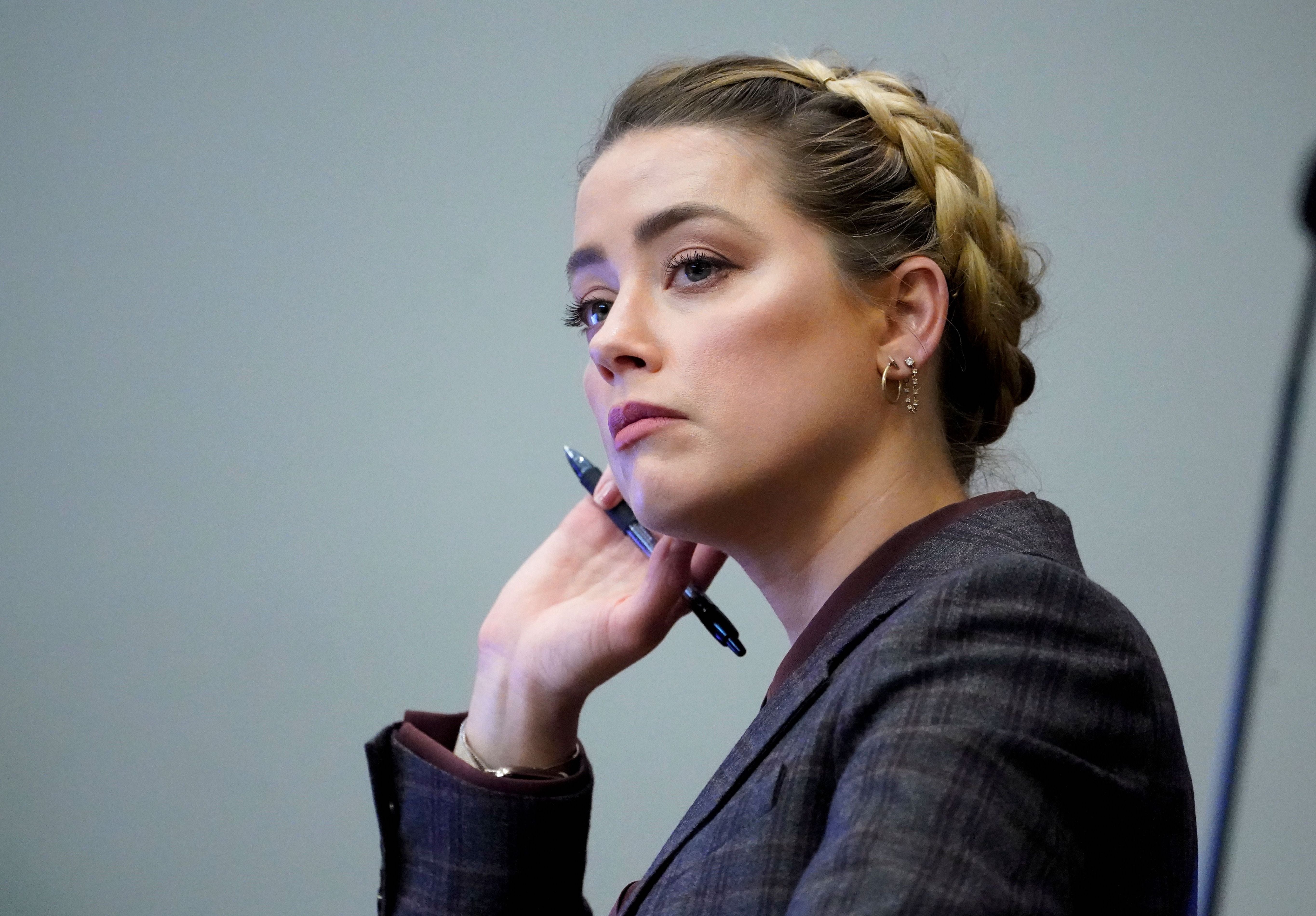 Amber Heard in court during the defamation trial brought by her ex-husband Johnny Depp
