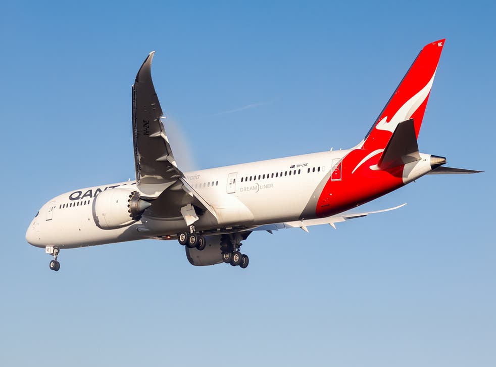 <p>A Qantas Boeing 787</p>