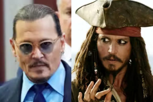 <p>Depp interpreta al capitán Jack Sparrow en las películas de la franquicia </p>