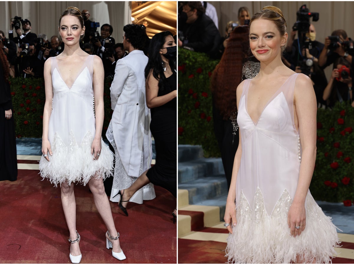 Emma Stone rewore one of her wedding dresses to the Met Gala red
