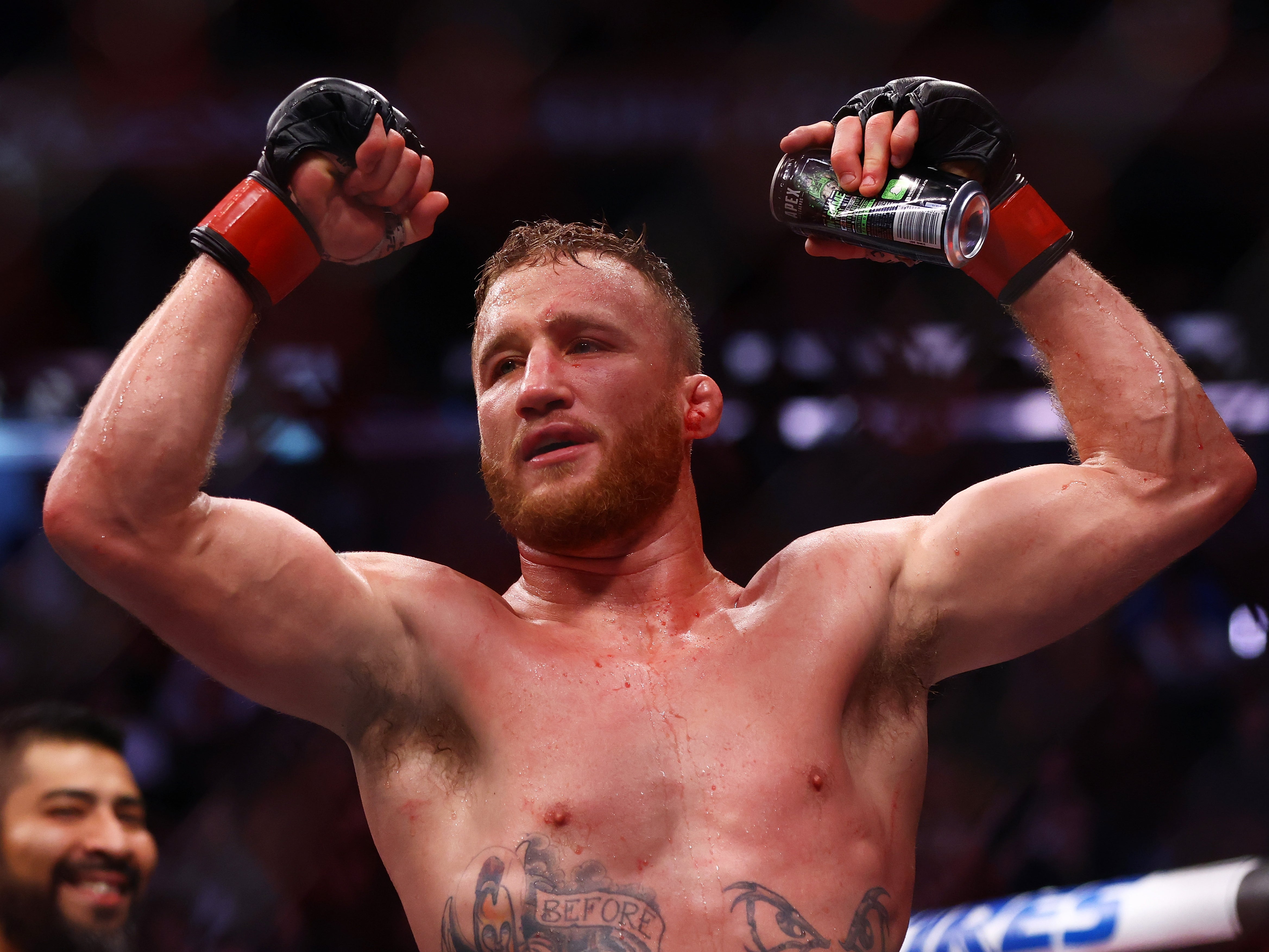 Gaethje’s wrestling skills are significant but the American prefers to brawl