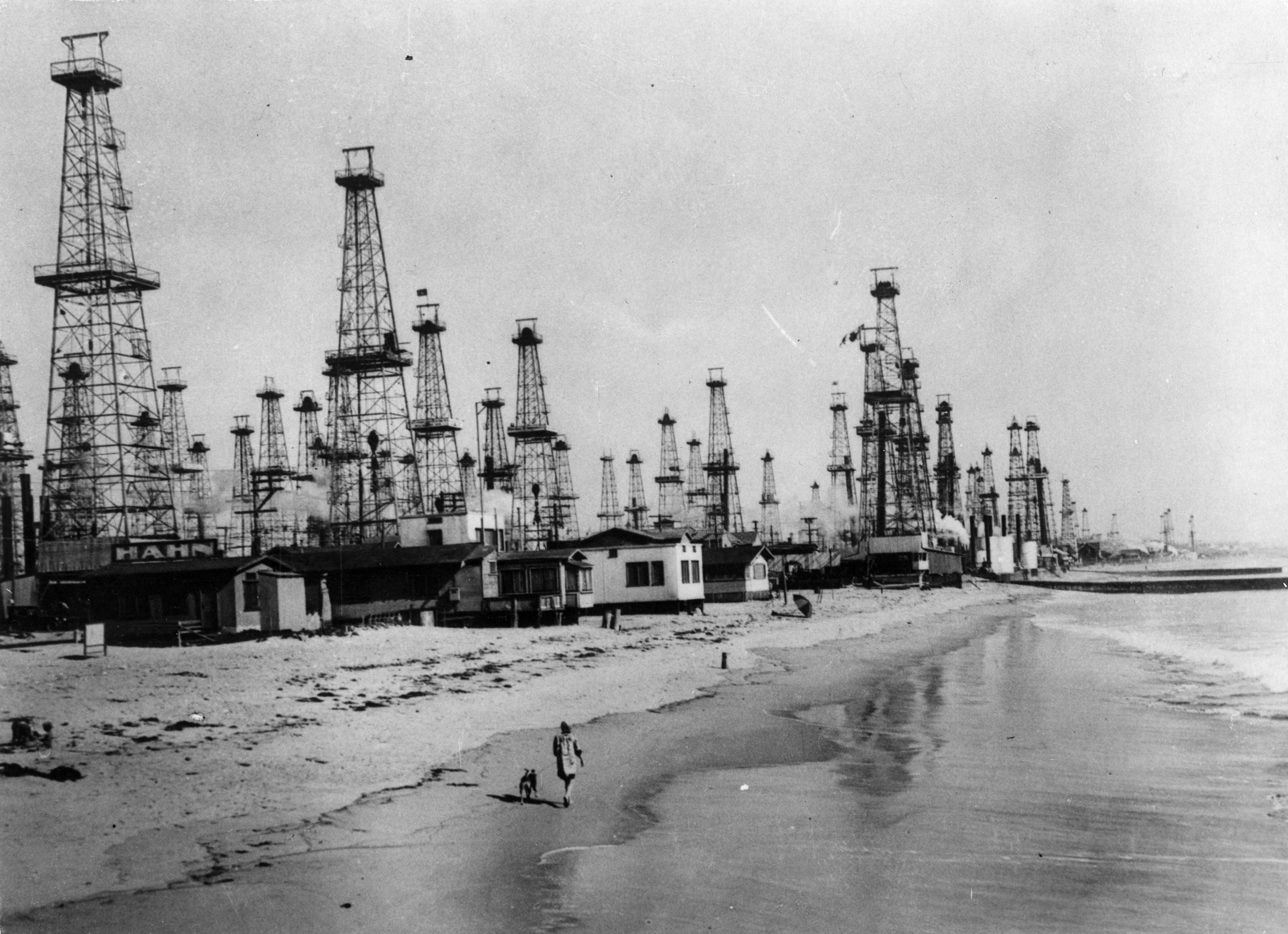 Early industrialisation such as the oilfield at Venice, California, in 1920 changed the planet