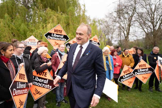 Leader of the Liberal Democrats Ed Davey (Stefan Rousseau/PA)