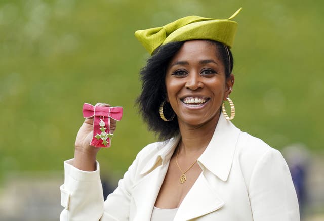 Ebony Rainford-Brent with her MBE (Steve Parsons/PA)