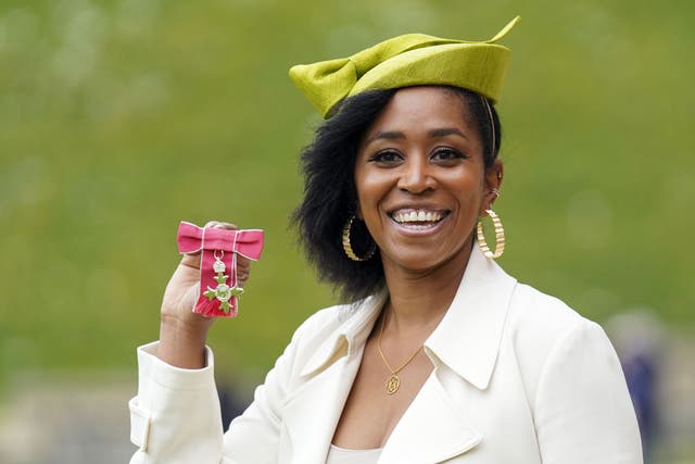 Ebony Rainford-Brent with her MBE (Steve Parsons/PA)