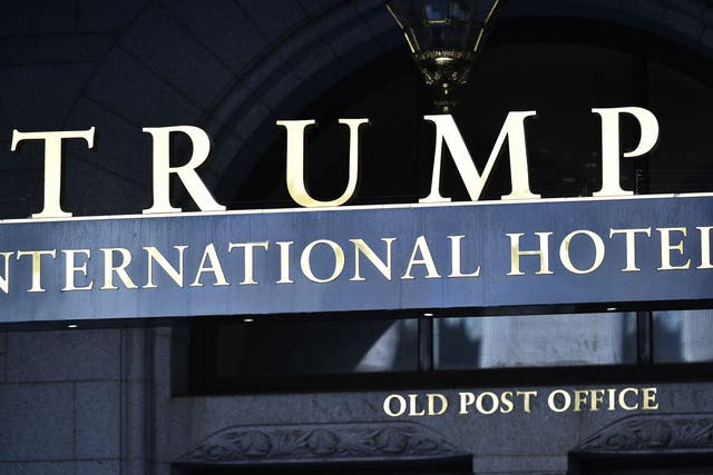 <p>The Trump International hotel in Washington DC in February this year</p>