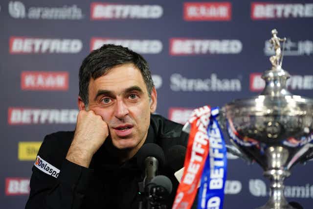 Ronnie O’Sullivan rejected the plaudits after winning his seventh world snooker title (Zac Goodwin/PA)
