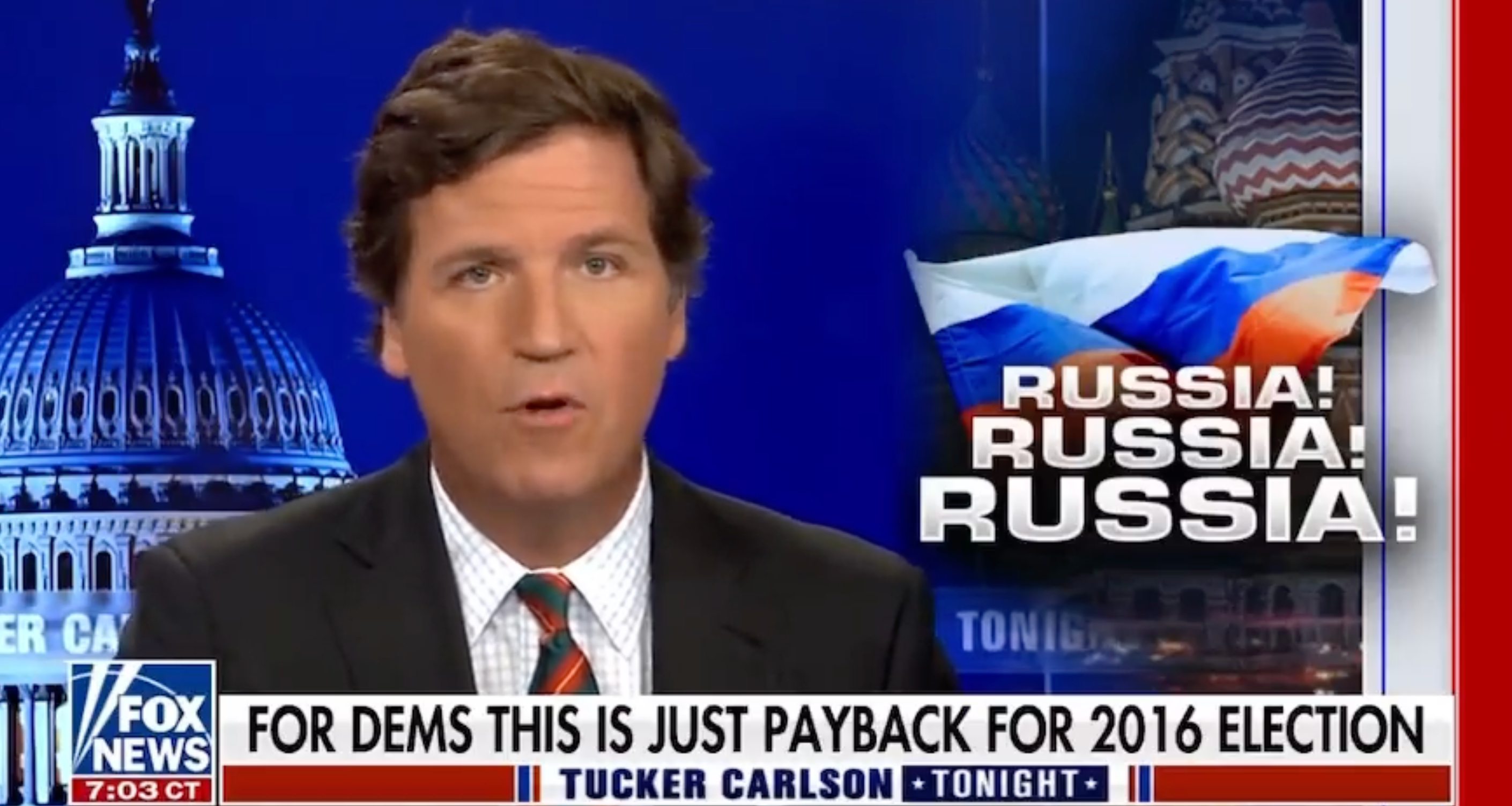 Tucker Carlson claimed the 'war in Ukraine is designed to cause regime change in Moscow’