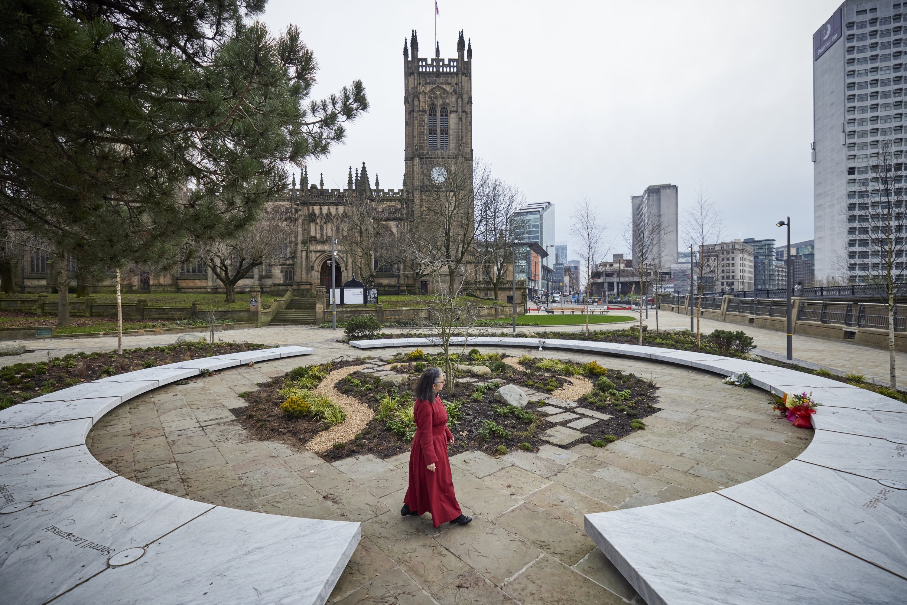The Glade of Light is a living memorial to the victims of the 2017 Manchester Arena terror attack