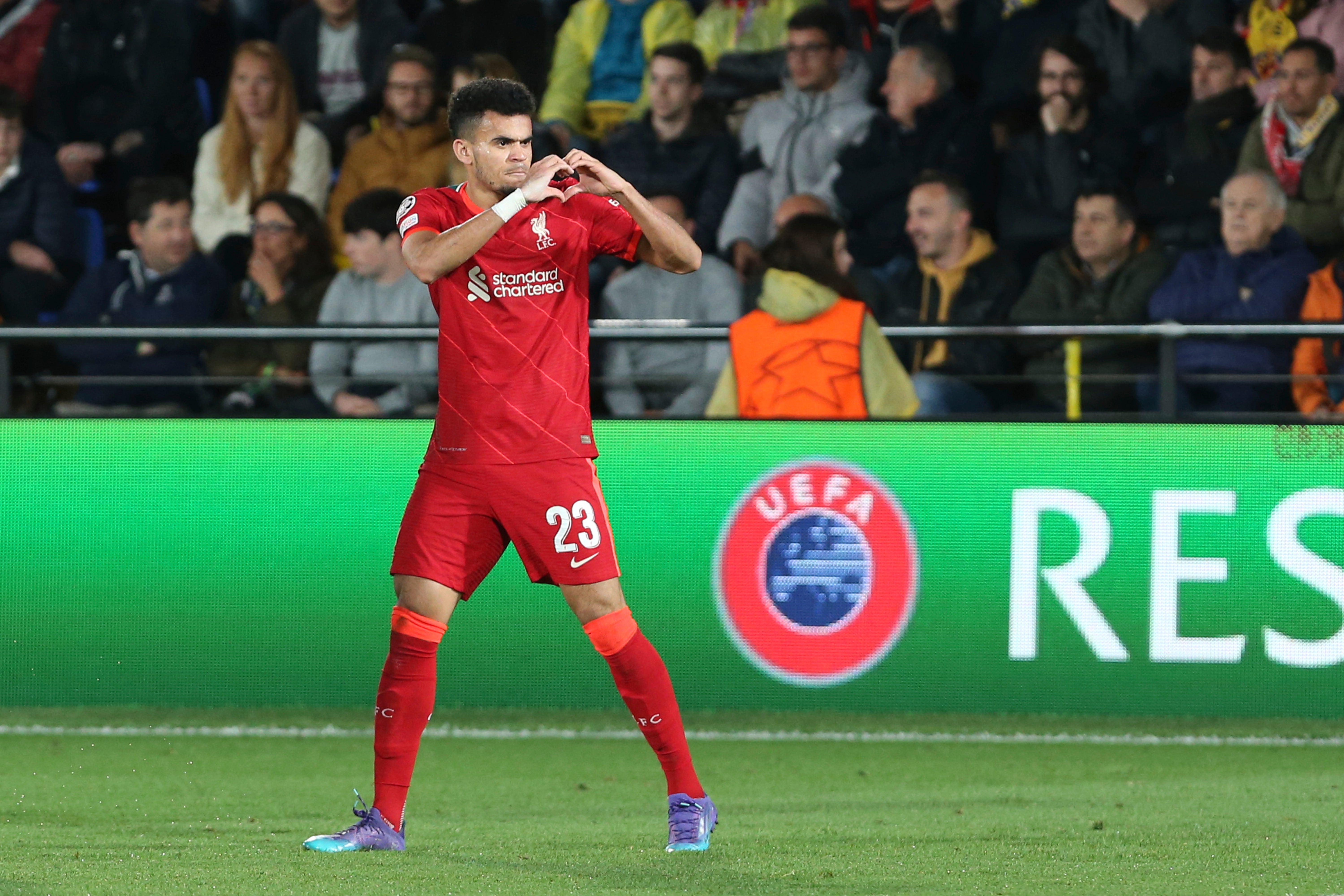 The potential Liverpool winger Luis Diaz (pictured) has is a frightening prospect, according to team-mate Andy Robertson (Alberto Saiz/AP)